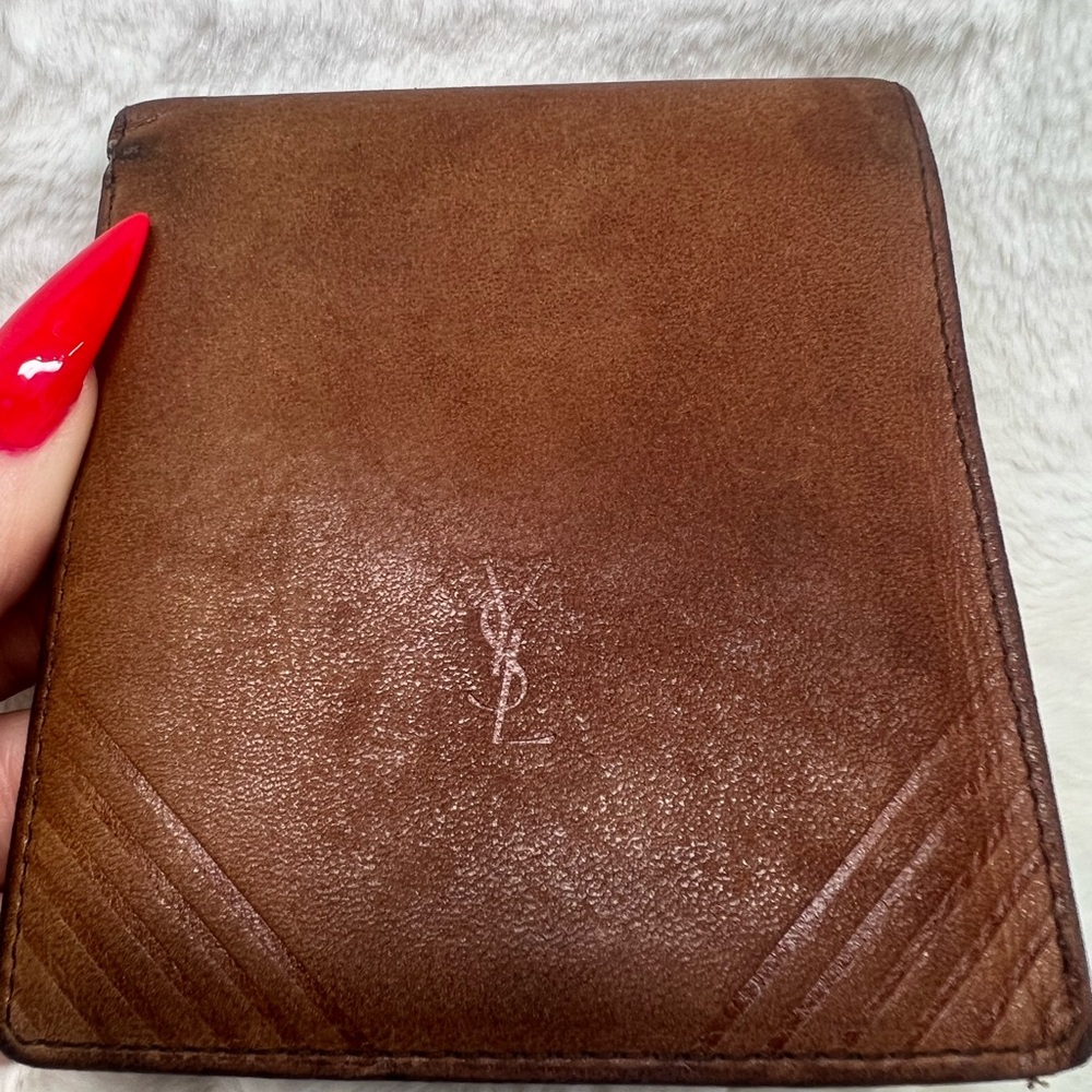 Yves Saint Laurent Tan/Brown Leather Wallet - Picture 3 of 14